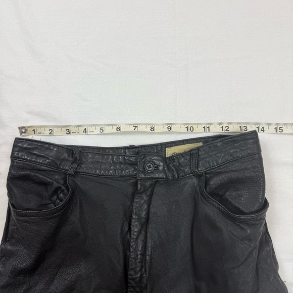 Rem Garson Genuine Leather Black  Pants Size 12 - Picture 9 of 13
